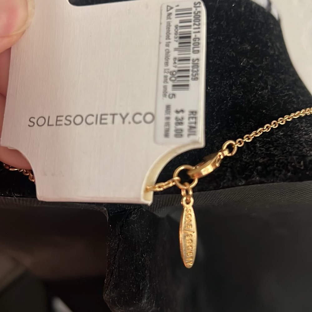 NWT Sole Society semi precious turquoise stone & gold tone - Picture 3 of 5